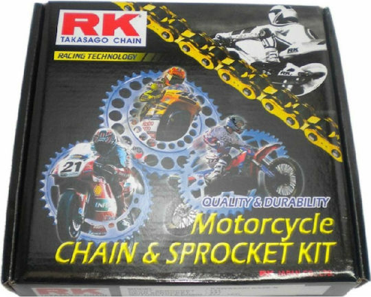 RK Chain & Sprocket Kit (14-39-428SB) for Yamaha Crypton 105 100L