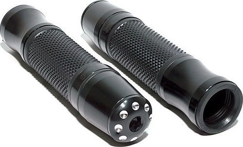 Xinli Motorcycle Grips with Handlebar Counterweights 280B in Black Colour