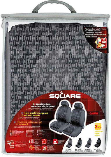 Lampa Huse Față Auto 2buc Poliester Square Gri