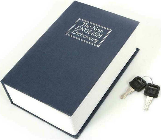 ACP The New English Dictionary Book Safe with Lock Blue 24x15x5.5cm