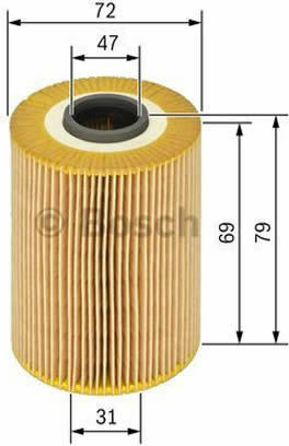 Bosch Φίλτρο Λαδιού Αυτοκινήτου για Bmw Ε46/Ε81/Ε87/Ε92/Ε91