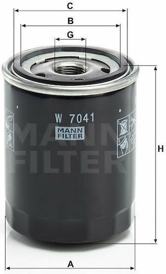 Mann Filter Φίλτρο Λαδιού για Nissan Almera N15 / Navara D22 / Primera