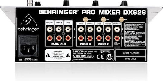 Behringer DX626 Analog Mixer 3 Channels 1 XLR Input