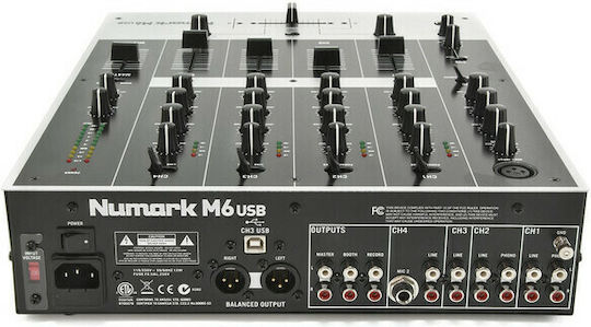 Numark M6 USB Digital Mischpult 4 Kanäle / 1 XLR-Eingang