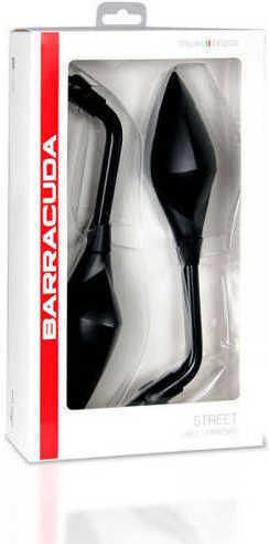 Barracuda Motorcycle Mirrors Street Black 2pcs