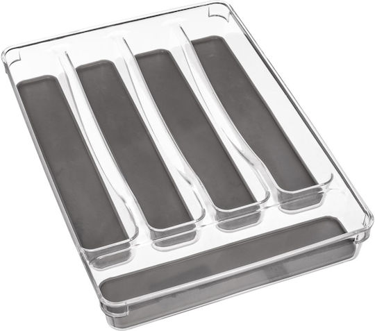 Click Drawer Cutlery Tray Plastic 32x23x5cm Grey