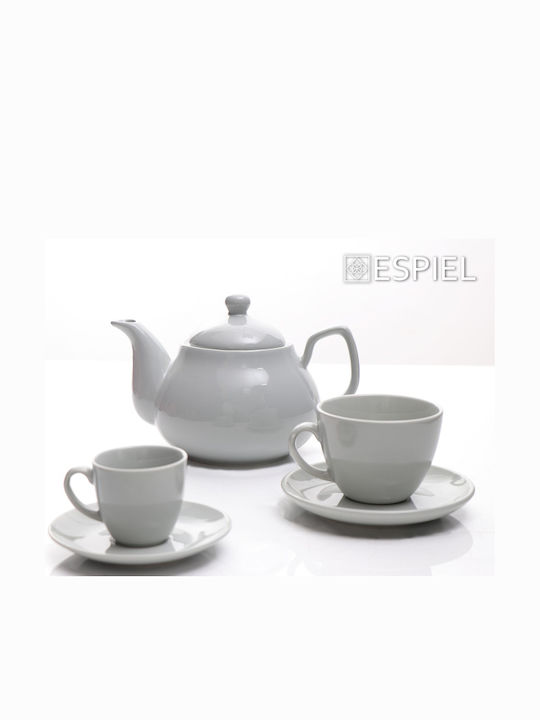 Espiel Essentials Τσαγιέρα Κεραμική Light Grey 850ml