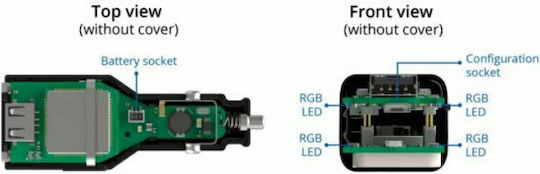 Teltonika GPS-Tracker FMP100 GNSS / GPRS / GSM / Bluetooth für Autos Mini-Feuerzeug