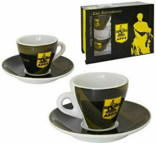 Fanatics Άρης Σετ Φλιτζάνια Espresso 2τμχ