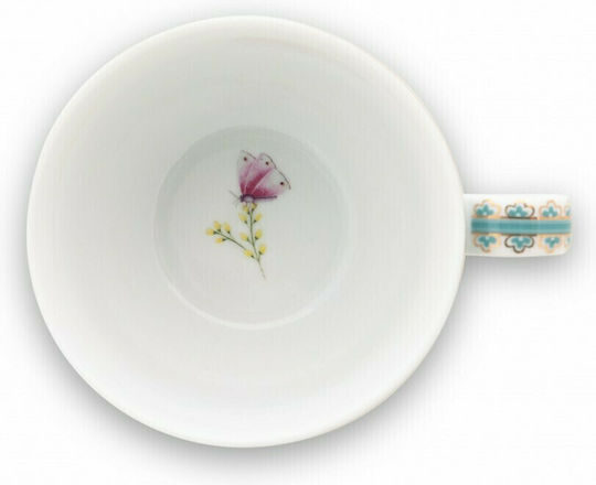 PiP Studio Blushing Birds Φλιτζάνι Cappuccino από Πορσελάνη Blue 280ml