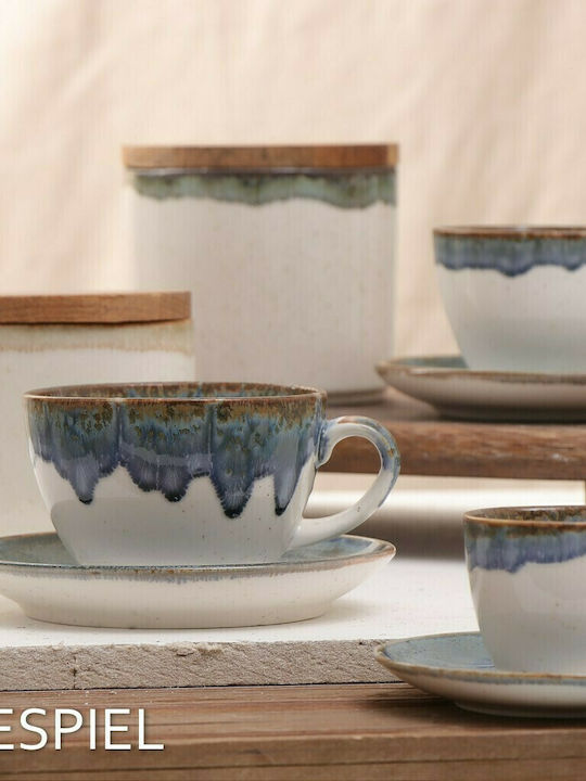 Espiel Essentials Ceramic Cappuccino Cup Set 350ml Μπλε