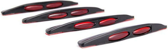 Autoline Door Protectors Black With Reflective Protective Door Guards for Car Doors 4pcs Black