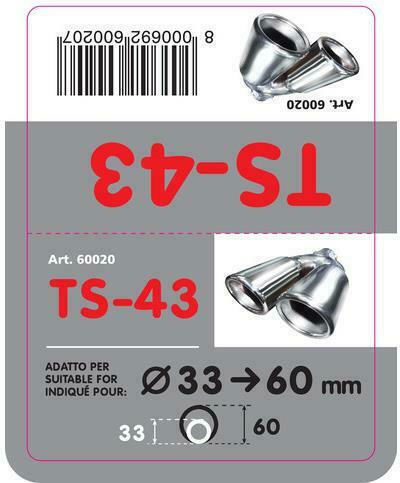 Lampa Μπούκα Εξάτμισης TS-43 Universal Διπλή Φ33-60mm