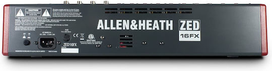 Allen & Heath ZED-16FX Αναλογική Κονσόλα 16 Καναλιών με Phantom Power & 10 Εισόδους XLR