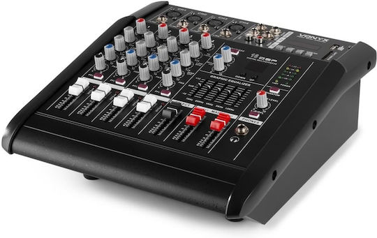 Vonyx AM5A 172.573 Active Analog 5 Channel Console with Phantom Power & 4 XLR Inputs & Bluetooth