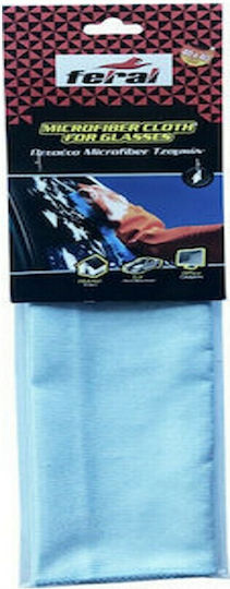 Feral Micro Pro Glass Cloth Microfiber Cleaning for Windows Car Blue 40x40cm