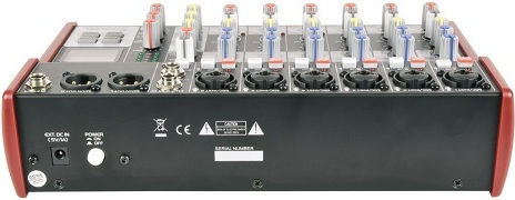 Citronic CSM-8 170.873UK Analoge Konsole 6.0 Kanäle mit Phantom Power & 6 XLR-Eingänge & Bluetooth