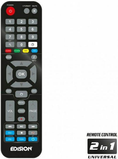 Edision Picco T265 Pro 01-07-0027 Mpeg-4 Digital Receiver Full HD (1080p) with PVR (Record to USB) Function Connections SCART / HDMI / USB