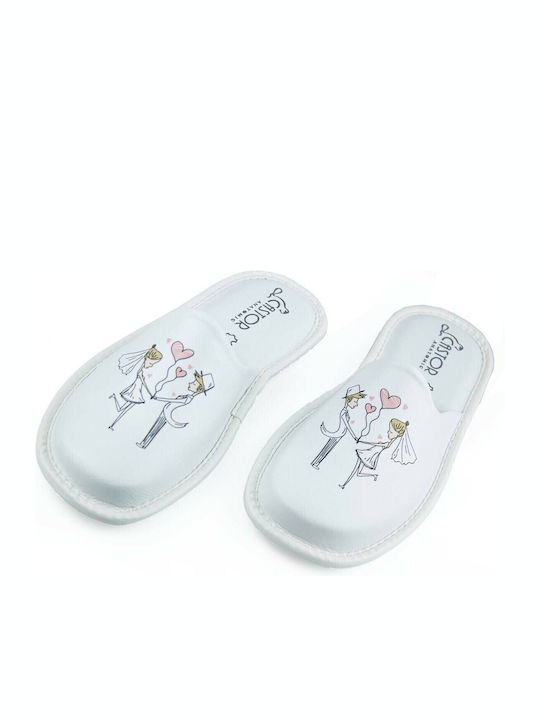 Anatomical Leather Women's Slippers White