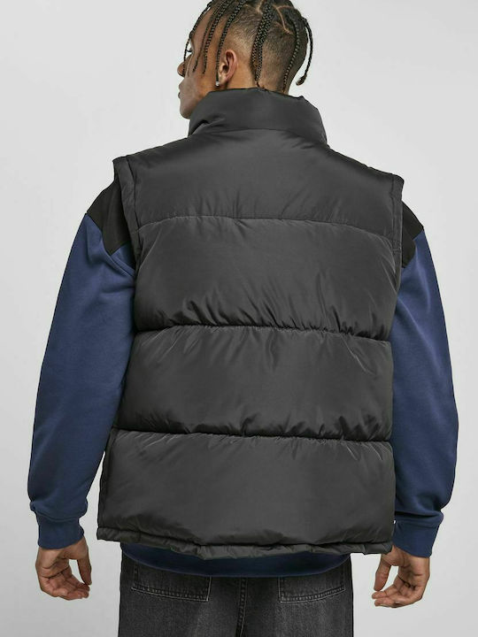 Urban Classics Fără mâneci Geacă pentru bărbați Puffer Negru