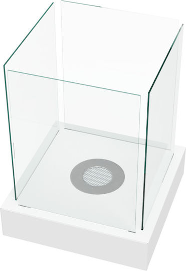 Kratki Tango 4 Tuv Indoor Desktop Bioethanol Fireplace White 40x40x52.3cm