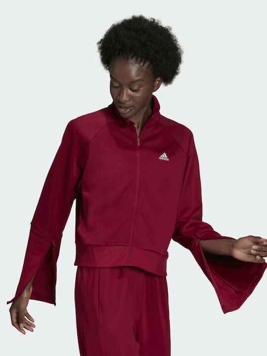 X Zoe Saldana Women's Track Jacket Burgundy
