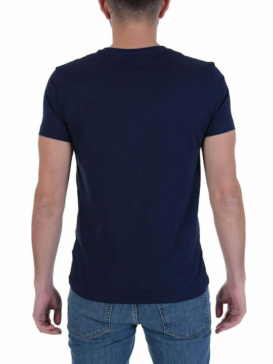 Gant Archive Shield Embroidered Herren T-Shirt Kurzarm Marineblau