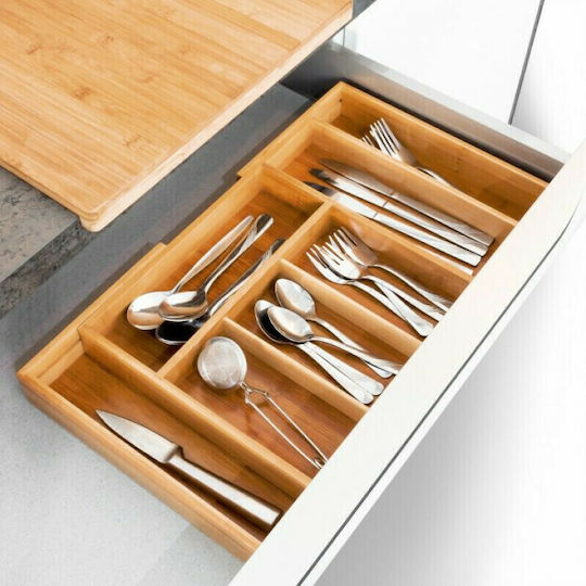 Relaxdays Besteckeinsätze für Schubladen Aufklappbare Hölzernes Braun 48,5x28x5cm Relaxdays Besteckeinsätze für Schubladen Aufklappbare Hölzernes Braun 48,5x28x5cm
