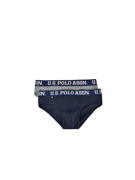 U.S. Polo Assn. Herren Slips Navy Blue / Grey 2Packung