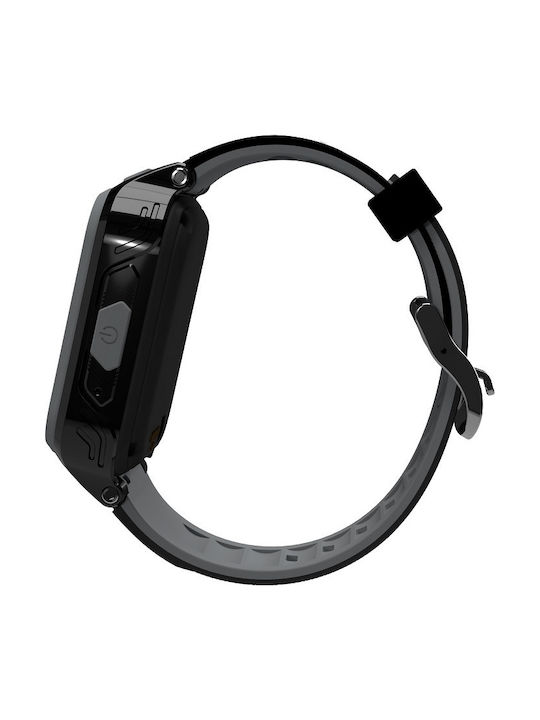 Myki Smartwatch pentru copii Λουράκι cu GPS și curea din cauciuc/plastic Negru