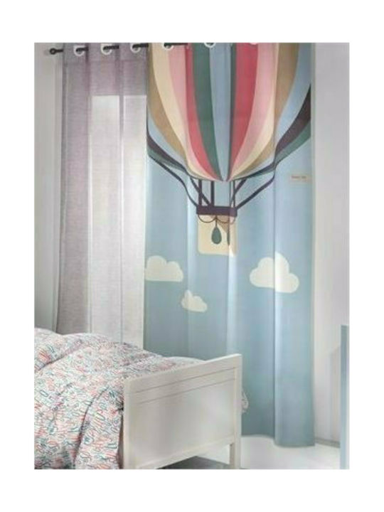 Saint Clair Kids Grommet Top Curtain Balloons Light Blue 1752030115045 160x250cm
