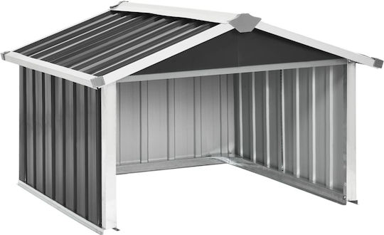 vidaXL Mower Shed for Robotic Lawnmower 92x97x63 cm made of Galvanized Steel - Carbon Grey 150909