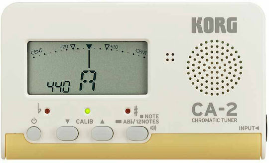 Korg Chromatisch Tuner CA-2 Chromatic Tuner in Weiß Farbe