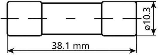 Lampa AGU Glass Fuse 50A Ασφάλεια Αυτοκινήτου Γυάλινη Στρογγυλή