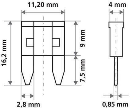 Lampa Smart-Led Mix 10 Indicator MicroBlade Fuses 12/32V Set Siguranțe Auto Lamelare 10buc