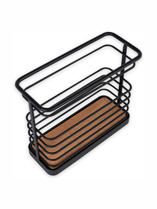 General Trade Metallic Black Cutlery Drainer 16x7x7cm