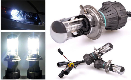 Xenon Set de Iluminare H4 55W 12V 6000K Alb rece