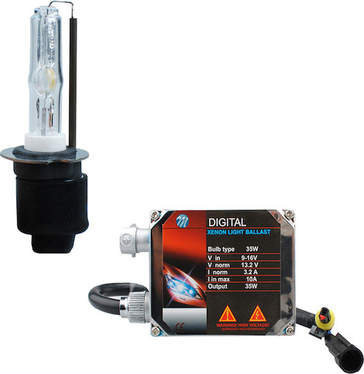 M-Tech Xenon Σετ Φωτισμού Αυτοκινήτου H3 35W 12V 6000K Ψυχρό Λευκό