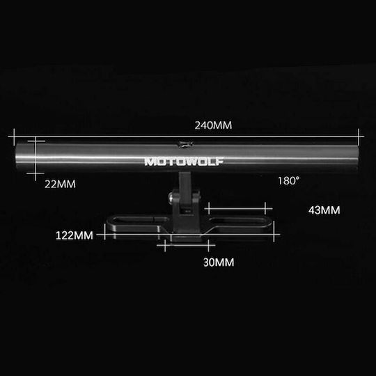 Motowolf Mdl 3513 Bar Light Mount Phone Motorcycle