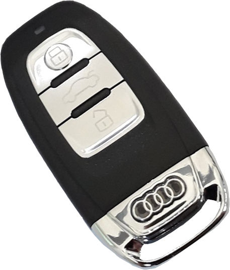 Audi Ключодържател за автомобил с острие с 3 бутона за Ауди Smartkey
