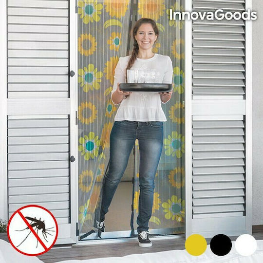 InnovaGoods Pet Friendly Moskitonetz Tür mit Klebeband mit Magnetverschluss Weiß 210x100cm