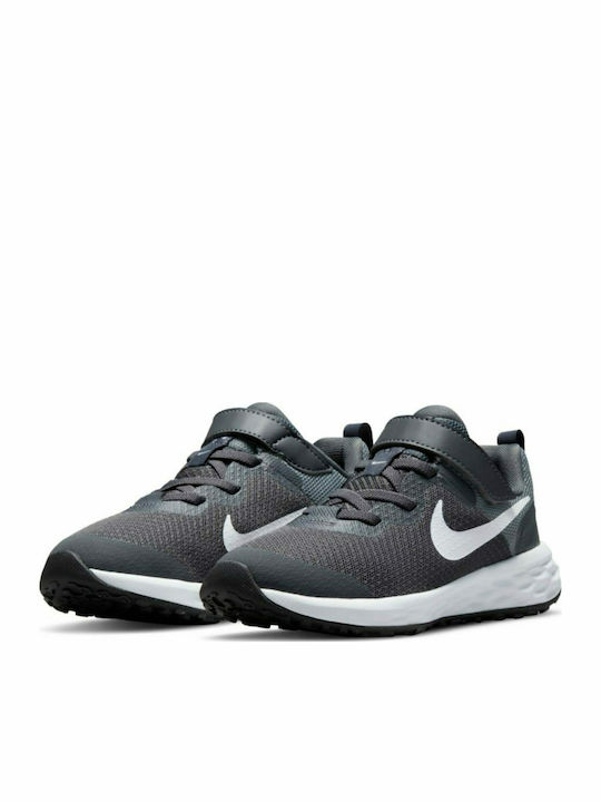 Revolution Revolution 6 Nn Kids Sports Shoes Running with Hoop & Loop Closure Iron Grey / White
