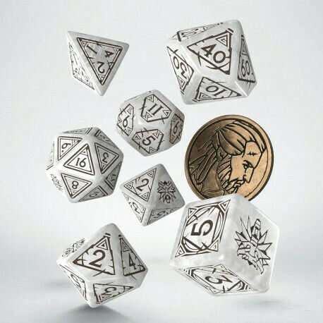Q Workshop The Witcher Geralt (The White Wolf) Dice 7pcs SWGE3T