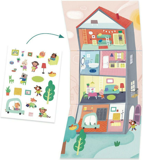 Djeco Painting Set 6 Creative Activities The Animals and the Little Houses for Children 3+ years Years