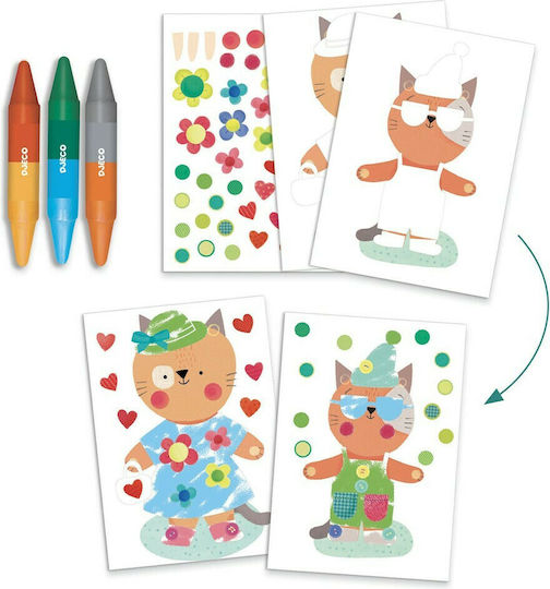 Djeco Painting Set 6 Creative Activities The Animals and the Little Houses for Children 3+ years Years