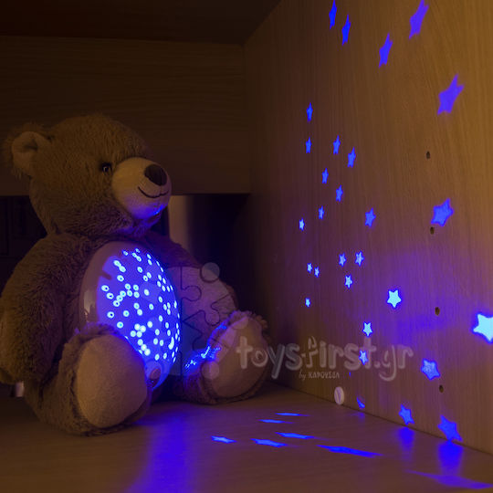 Luna Plüschbär mit LED-Projektor 25 cm