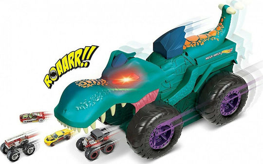 Hot Wheels Monster Trucks Количка Car Chompin' Mega-Wrex 1:64 Monster Truck За 3+ Години
