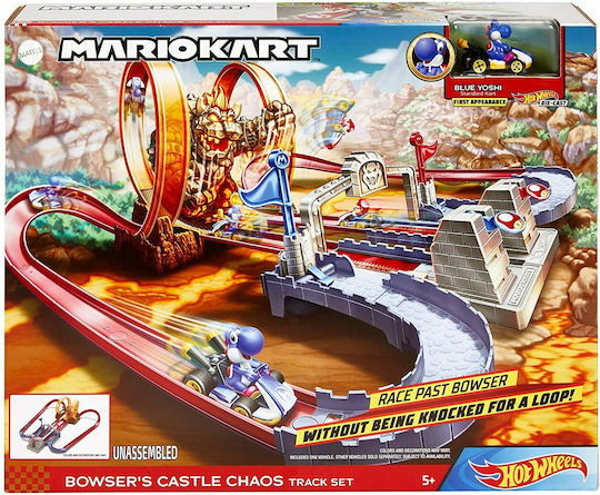 Hot Wheels Mario Kart Bowsers Castle Chaos Πίστα για 5+ Ετών