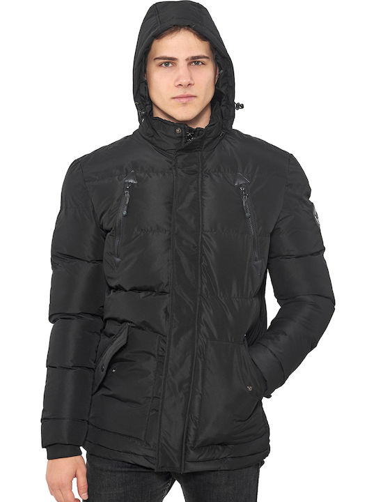 Vainas Piros Men's Winter Puffer Jacket Waterproof Black