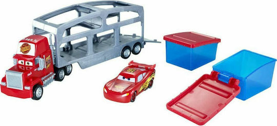 Mattel Disney Cars Color Changers Ice Racers Mack Dip & Dunk Trailer Set Cu Camion Pentru 4+ Ani